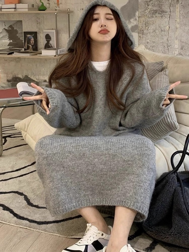 Winter Clothing H&M - Korean style autumn hooded cashmere sweater
