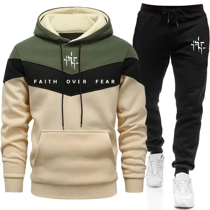 Faith Over Fear Men's Tracksui - огляд і ціна Winter Clothing For Men