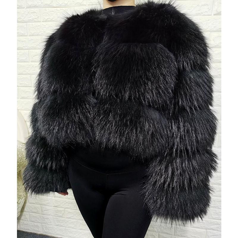 Plus Size Tops Brown Fur Maoma - огляд і ціна Winter Clothing Women Sale