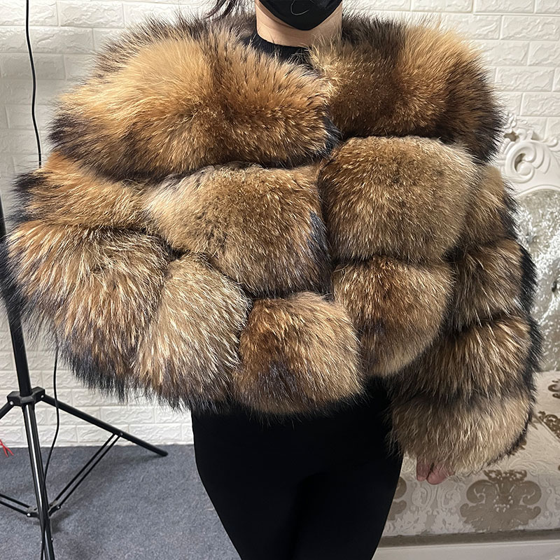 Plus Size Tops Brown Fur Maoma - огляд і ціна Winter Clothing Women Sale