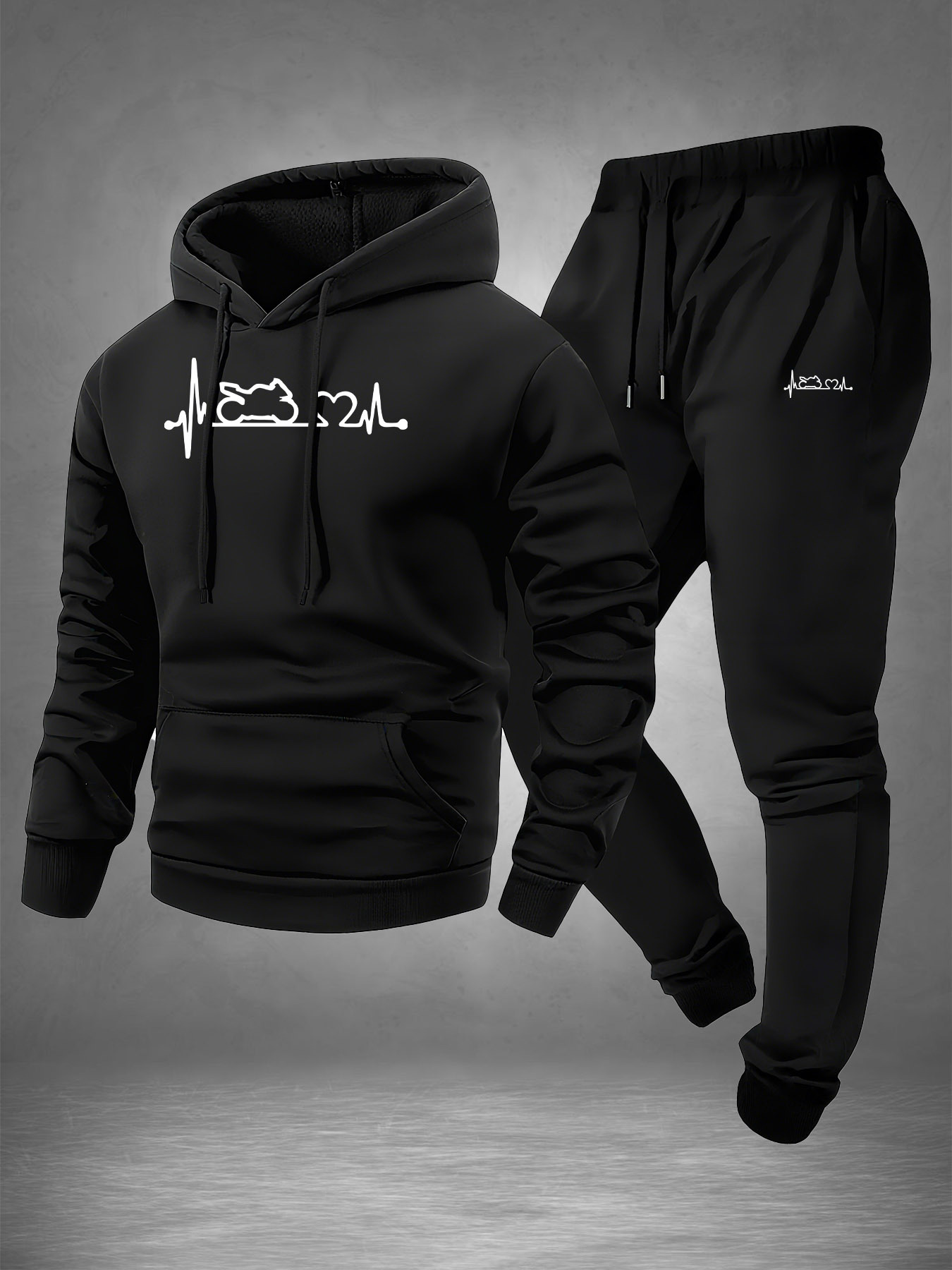 Men 2‑Piece Motorcycle Heartbe - огляд і ціна Winter Clothing For Men