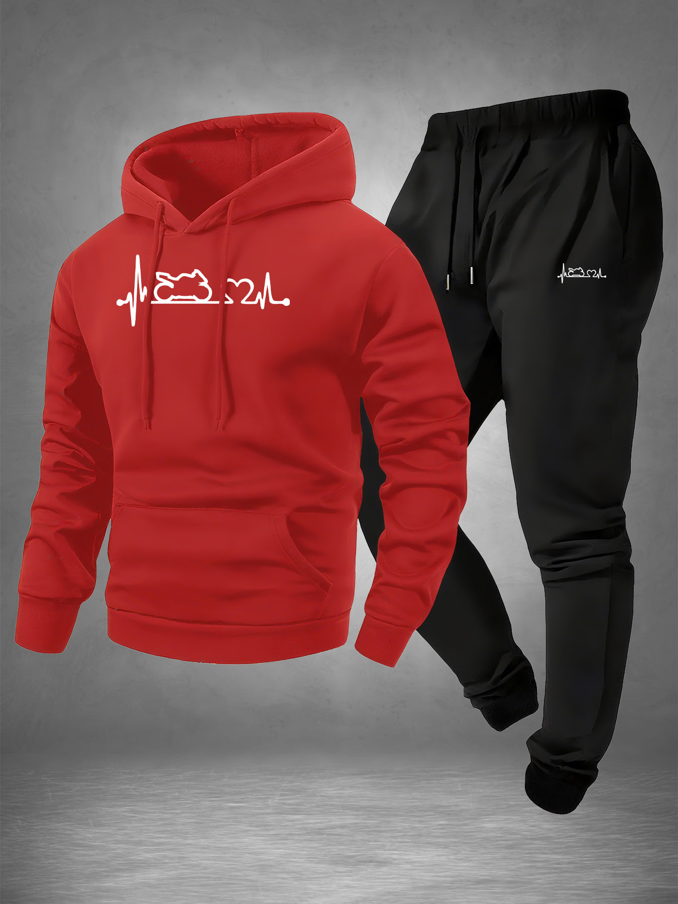 Men 2‑Piece Motorcycle Heartbe - огляд і ціна Winter Clothing For Men