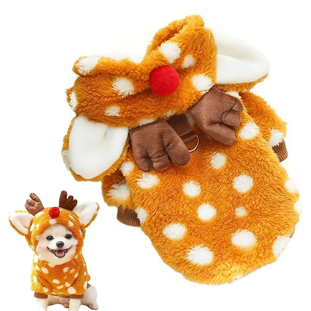 Cute Christmas Reindeer Pet Cl - огляд і ціна Winter Clothing Must Haves