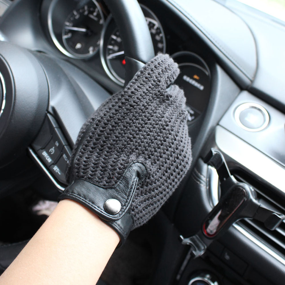High Quality New Leather Men's - огляд і ціна Knit Glove Touch Screen