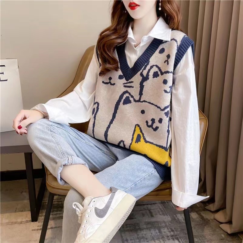 Brand Women's Knitted Vest Tan - огляд і ціна Winter Clothing Label