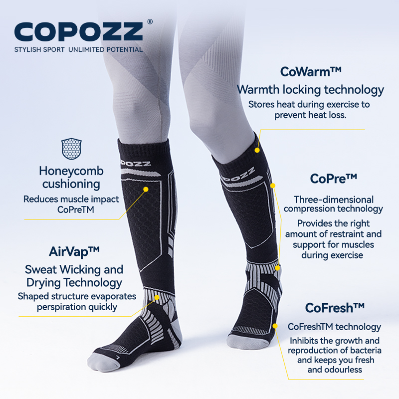 COPOZZ Merino Wool Winter Ski  - огляд і ціна Thermal Sock Merino