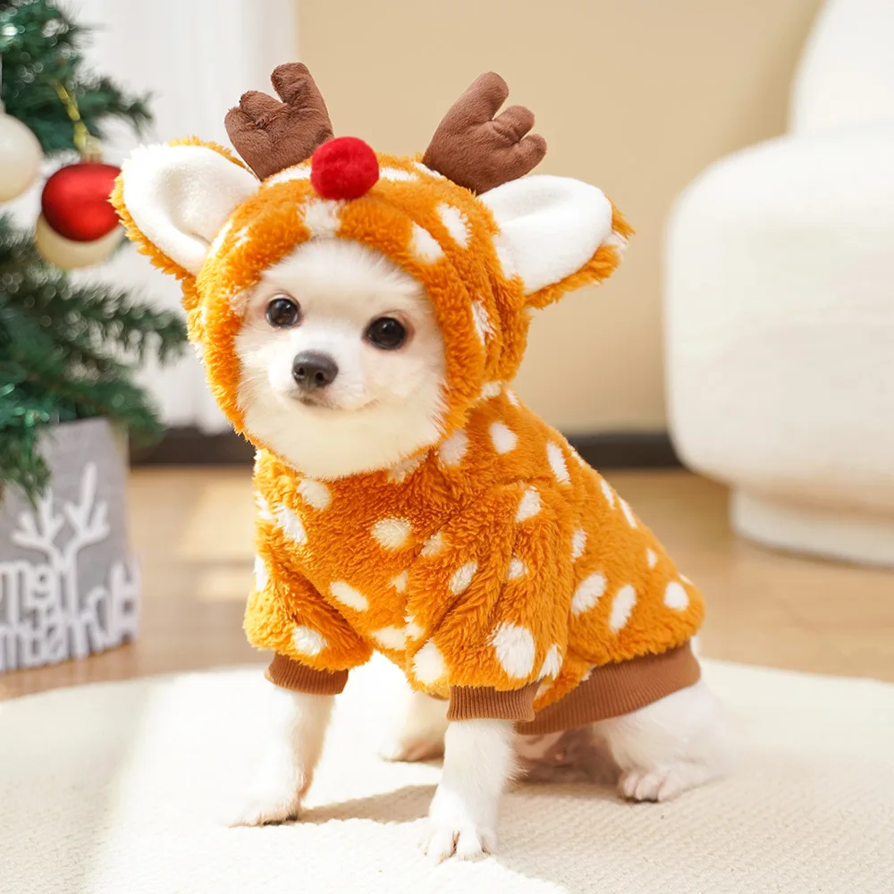 Cute Christmas Reindeer Pet Cl - огляд і ціна Winter Clothing Must Haves