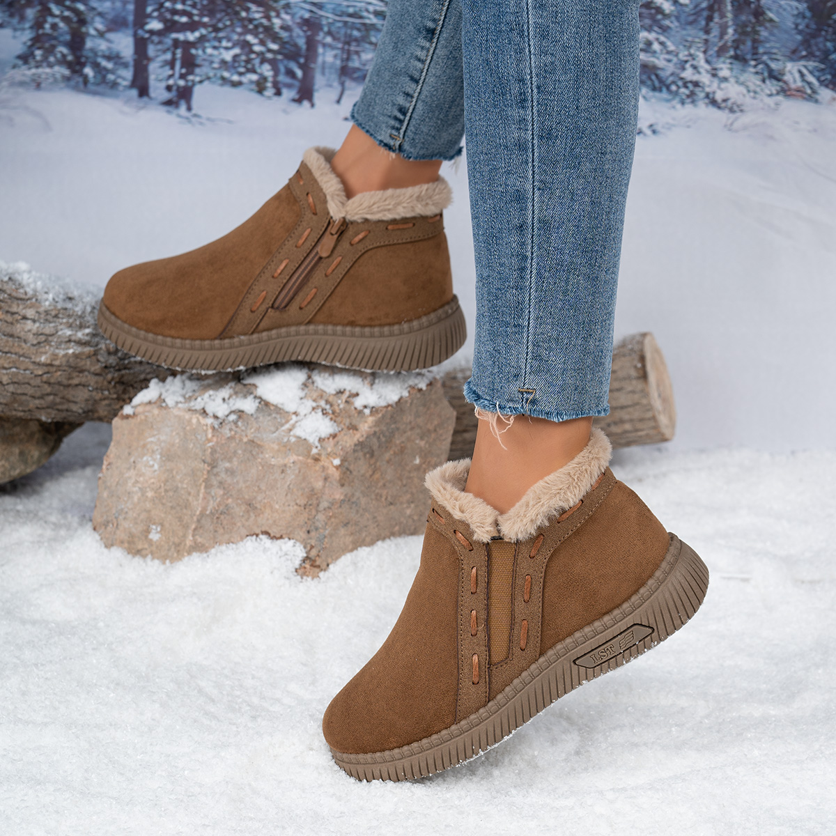 Women Winter Boots Brown Women - огляд і ціна Snow Boot Fur Lined