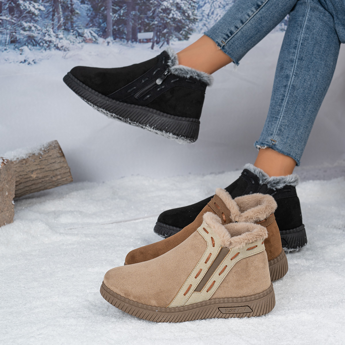 Women Winter Boots Brown Women - огляд і ціна Snow Boot Fur Lined