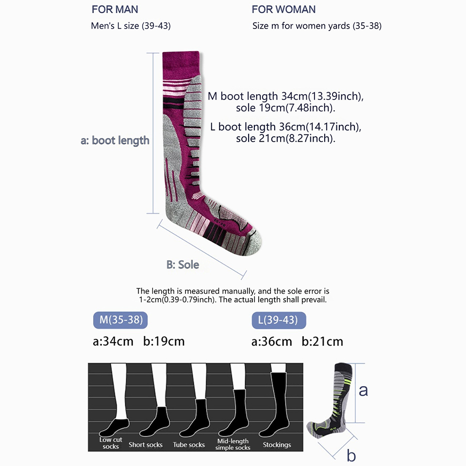 GTUBIKE Merino Wool Ski Socks, - огляд і ціна Thermal Sock Merino
