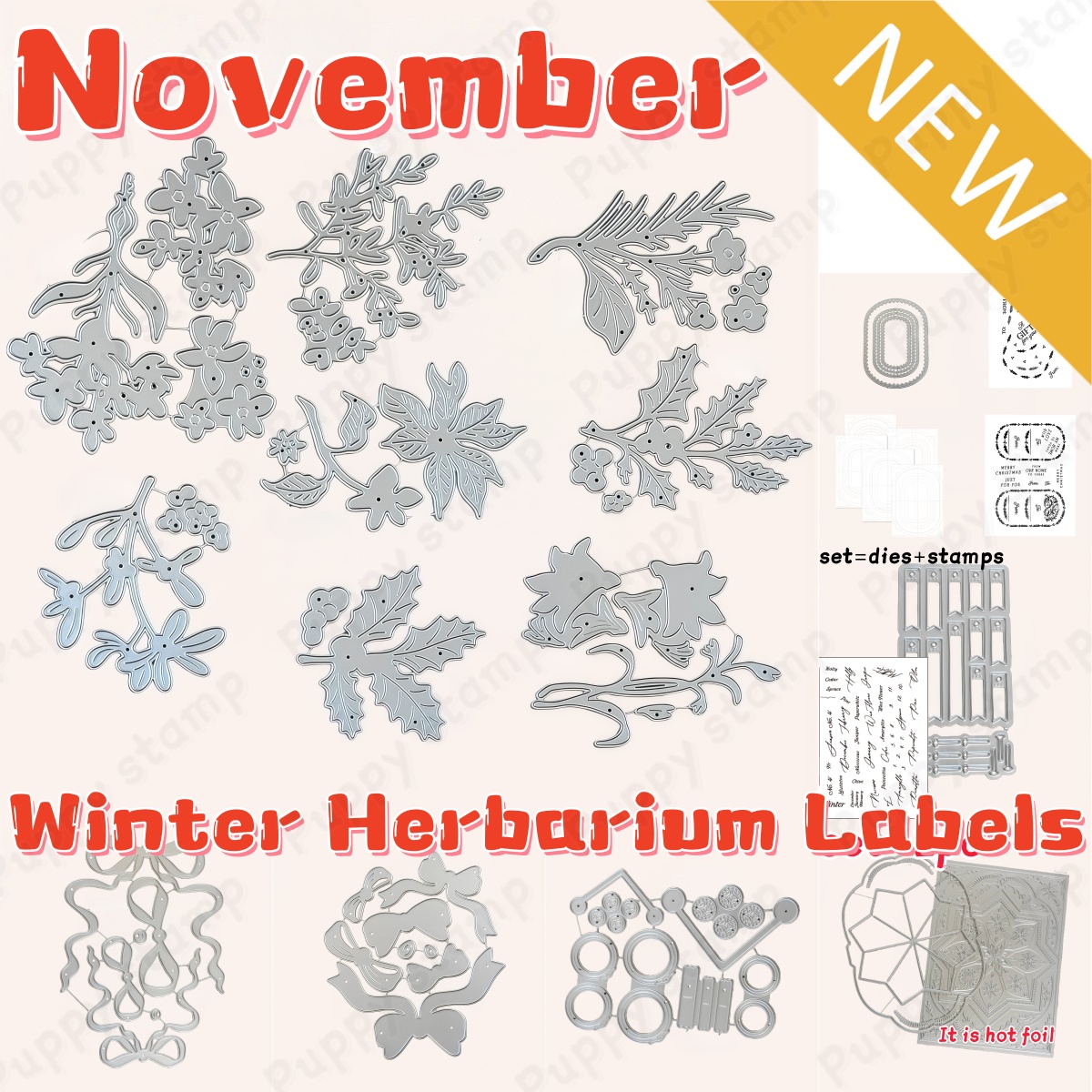 Winter Herbarium Labels Metal  - огляд і ціна Winter Clothing Label