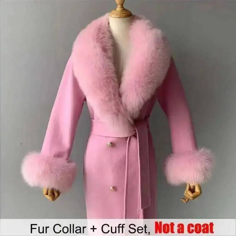 Real Fur Collar And Cuffs Set  - огляд і ціна Winter Clothing Women Sale