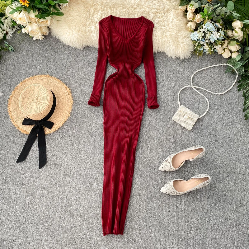 New Women Autumn Knitted Dress - огляд і ціна Winter Clothing H&M
